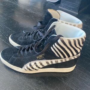 Puma MADE IN JAPAN pony hair zebra high tops RARE